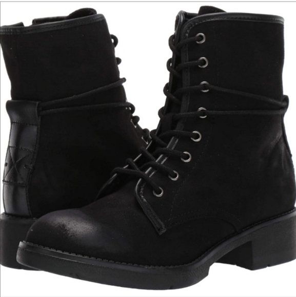 Rock & Candy by Zigi Hurley Faux Suede Ankle Lace-up Boots Black 7 - Picture 3 of 9